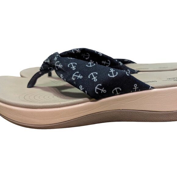 Cloudsteppers by Clarks Shoes - Clarks Cloudsteppers Arla Glison Sandals 10 Medium Women's Ortholite Gray Blue